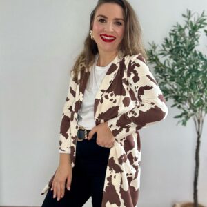 Levita estampada vaca marrón