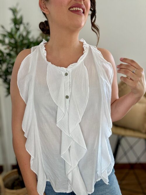 Camisa VOLANTES blanca