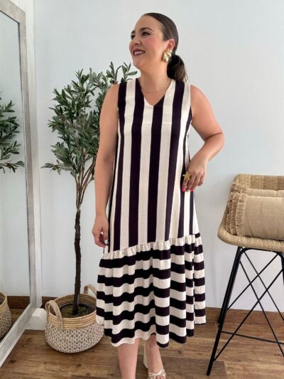 Vestido RAYAS bicolor