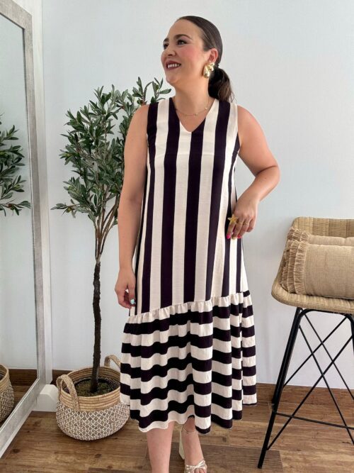 Vestido RAYAS bicolor