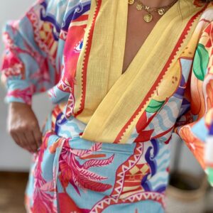 Vestido ESTAMPADO falda pareo