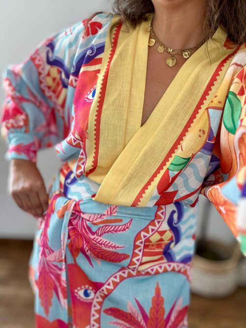 Vestido ESTAMPADO falda pareo