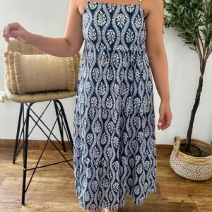 Vestido ESTAMPADO marino