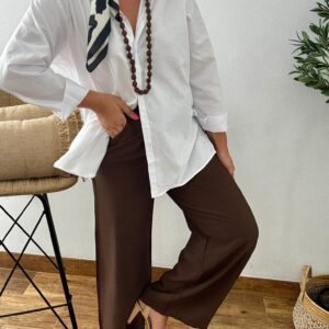 Pantalón FLUIDO chocolate