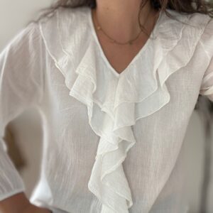 Blusa VOLANTE blanca