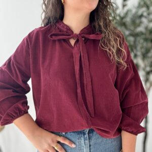 Blusa MICROPANA lazada Burdeos