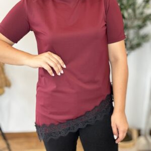 Camiseta LENCERA Burdeos