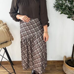 Falda CUADROS marrón