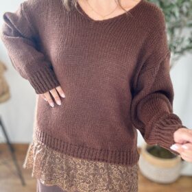 Maxi jersey ENCAJES chocolate