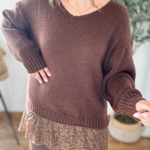 Maxi jersey ENCAJES chocolate