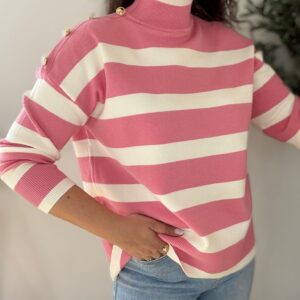 Jersey BOTONES punto rosa