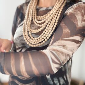 Collar TEJIDO tostado