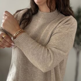 Jersey BASIC cuello redondo beige