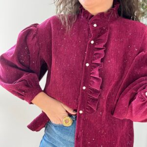 Camisa BRILLO Burdeos