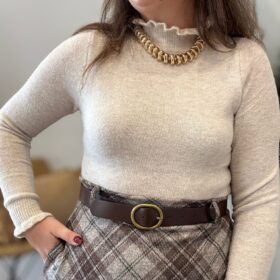 Jersey LANA volantitos beige