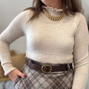 Jersey LANA volantitos beige