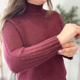 Jersey PERKIN burdeos brillo