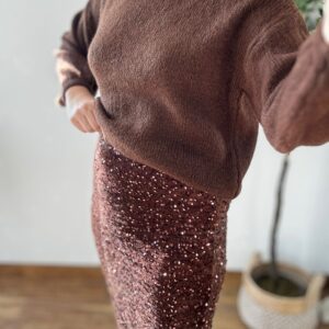 Falda LENTEJUELAS chocolate