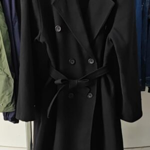 Abrigo PAÑO largo negro