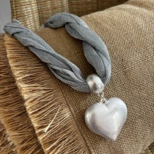 Collar PLATEADO corazón