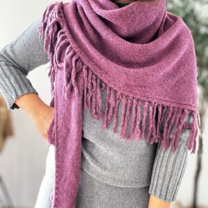 Pico FLECOS lana gris malva