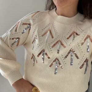 Jersey LENTEJUELAS beige