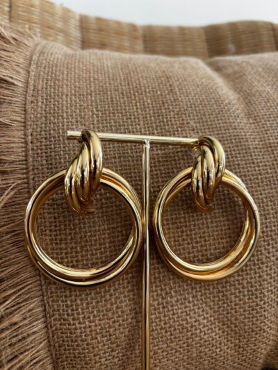 Pendiente DOBLE ARO dorado