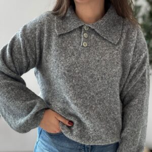 Jersey POLO gris lanita