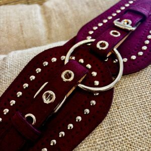 Fajín BURDEOS tachas doradas