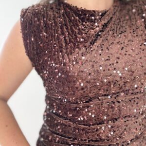 Top LENTEJUELAS chocolate