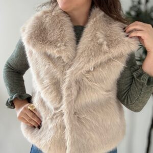 Chaleco PELO beige