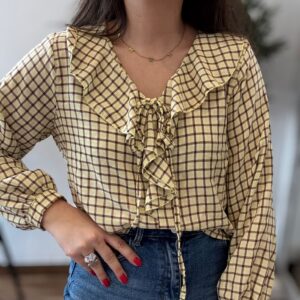 Blusa VOLANTE cuadros
