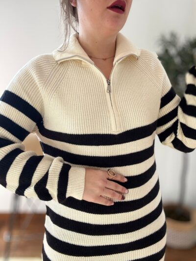 Vestido CREMALLERA beige