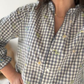 Camisa BORDADOS VICHY azul