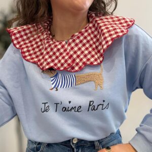 Sudadera J’AIME PARIS azul