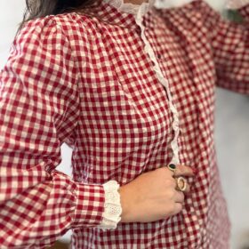 Camisa VICHY ROJA blonda