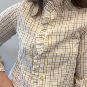 Camisa VOLANTES cuadros amarillos