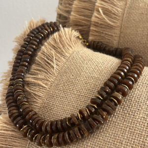 Collar DOBLE marrón