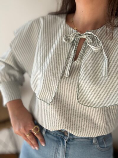 Blusa BABERO rayas verdes