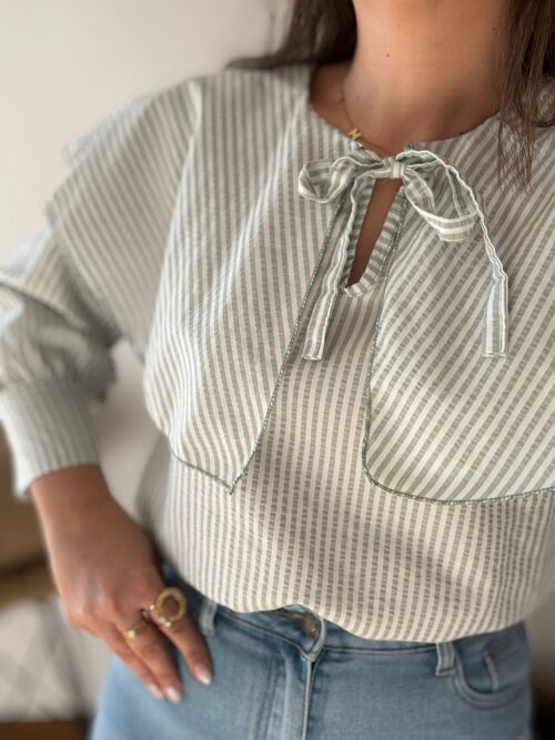 Blusa BABERO rayas verdes