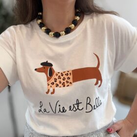 Camiseta LA VIE EST BELLE blanca