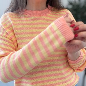 Jersey HILO bicolor amarillo y coral