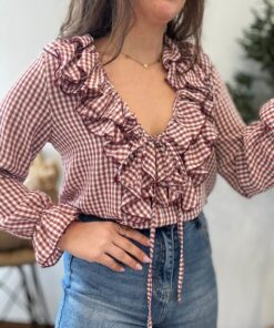 Blusa VICHY volantes