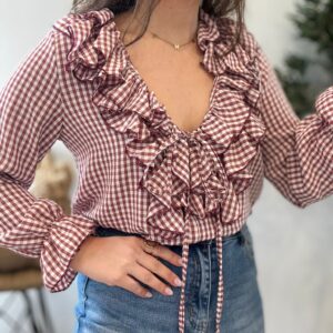 Blusa VICHY volantes