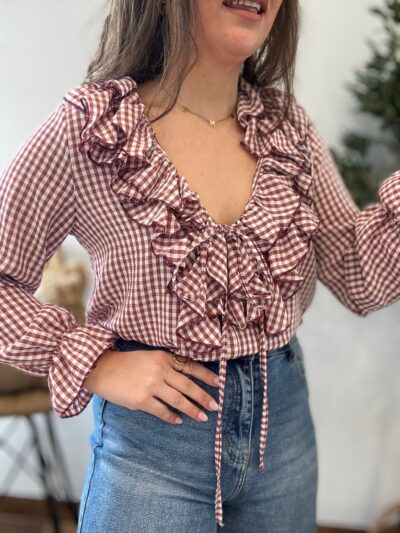 Blusa VICHY volantes