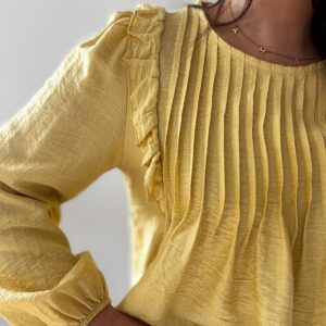 Blusa PLISADOS amarilla