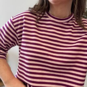 Sudadera RAYAS morada