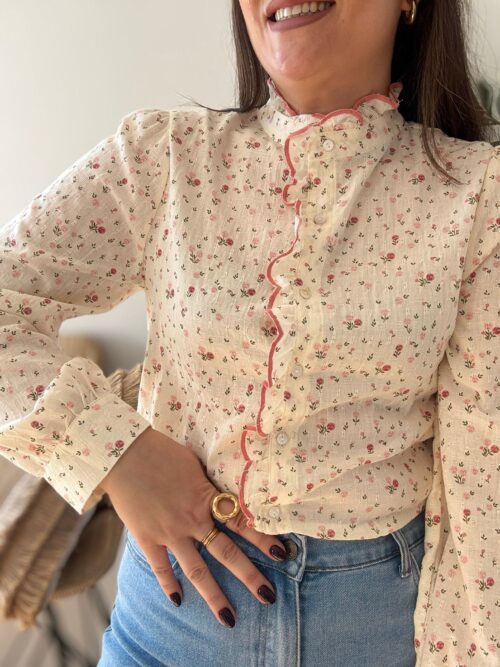 Camisa FLORECITAS corales