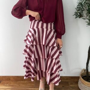 Falda VOLANTES bicolor