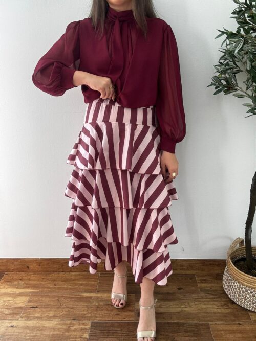 Falda VOLANTES bicolor